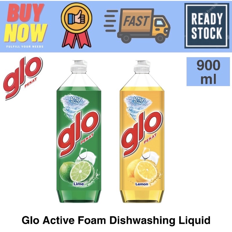 Glo Dishwashing Liquid Lime/ Lemon (900ml) Shopee Singapore