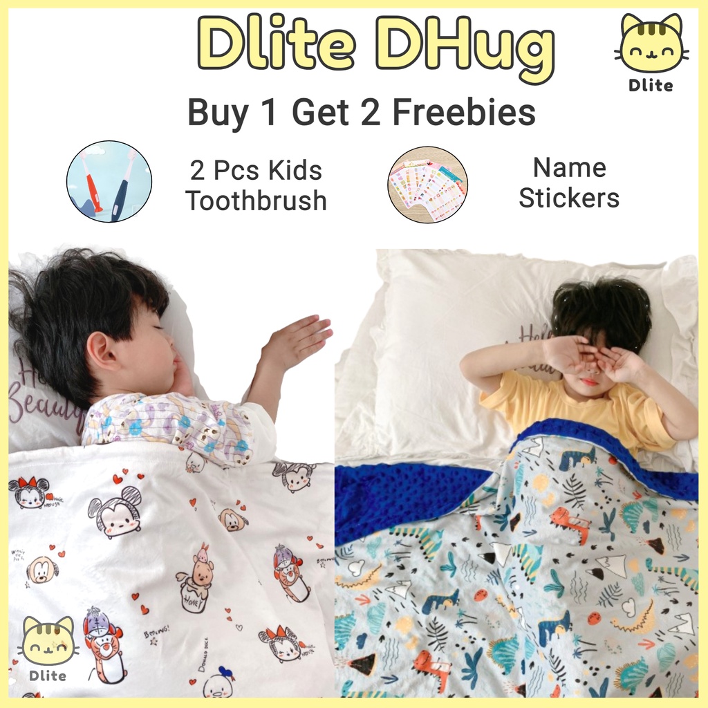 ✅ Dlite DHug Japan Quality Kids Blanket 110*150cm Baby Blanket Childcare Minky Fleece Baby Swaddle