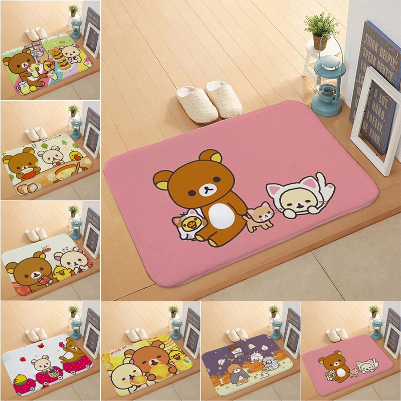 40*60cm 50x80cm Rilakkuma Living Room Bedroom Bathroom Kitchen Carpet
