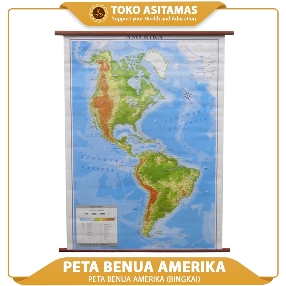 Map Of The America Continent (Frame) | Shopee Singapore
