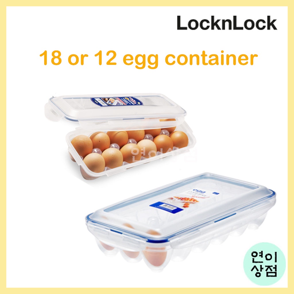 locknlock egg container 18 or 12 egg storage container egg dispenser