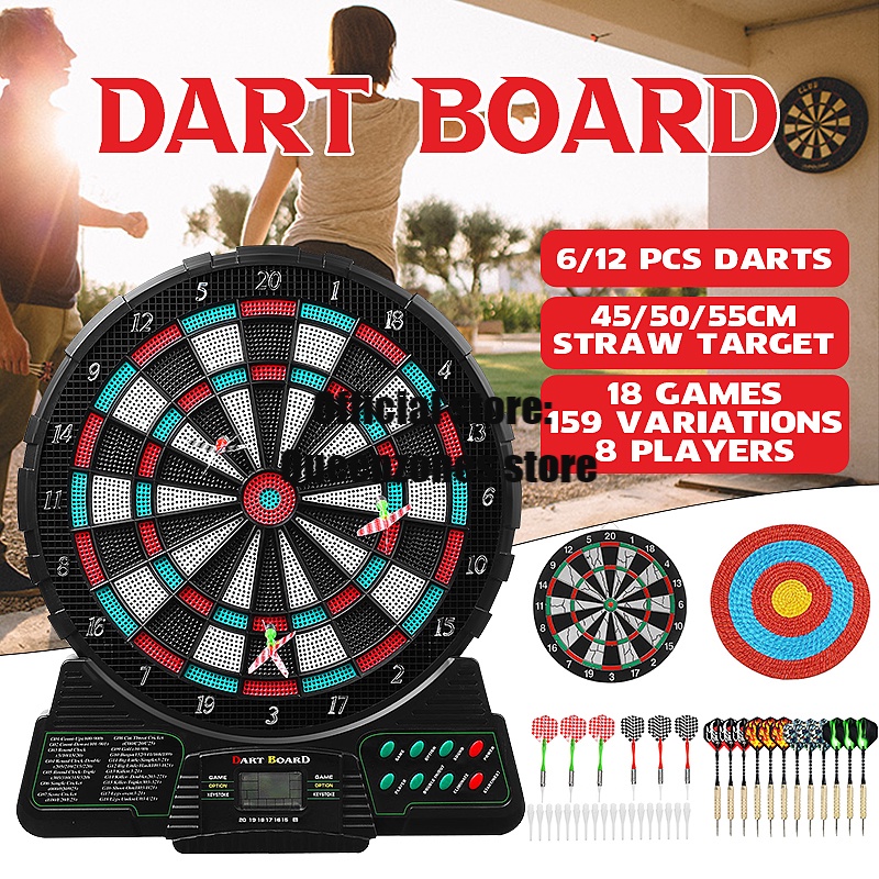 8 Games and 159 Variations Electronic Dartboard Darts Game Set