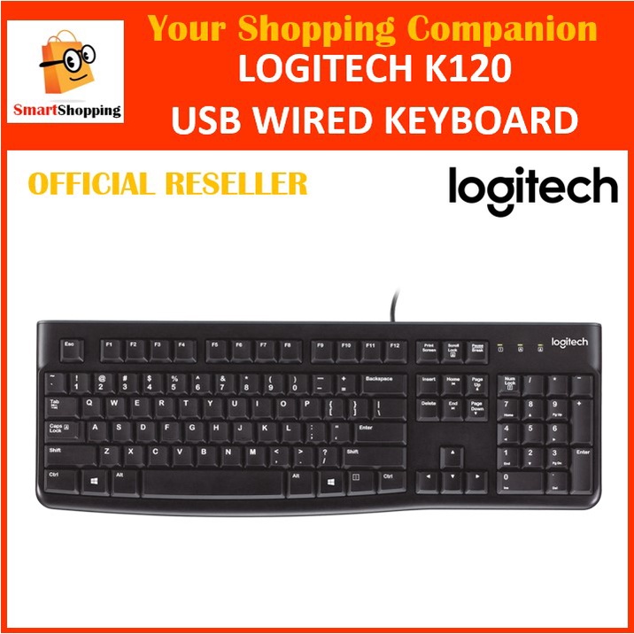 (Original) Logitech K120 USB Keyboard 3 Years Singapore Warranty 920 ...