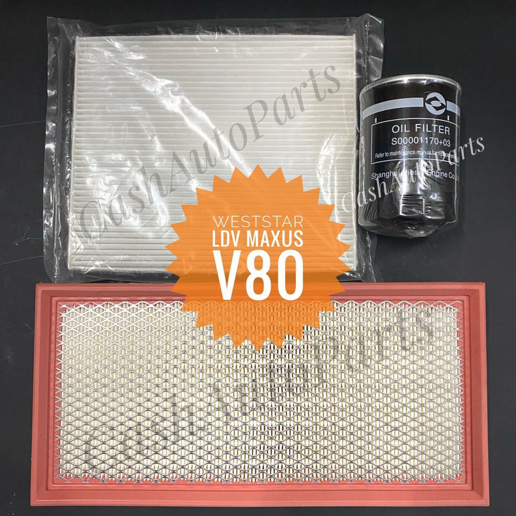 MAXUS LDV V80 OIL FILTER AIR FILTER AIRCOND FILTER MAXUS FILTER ...