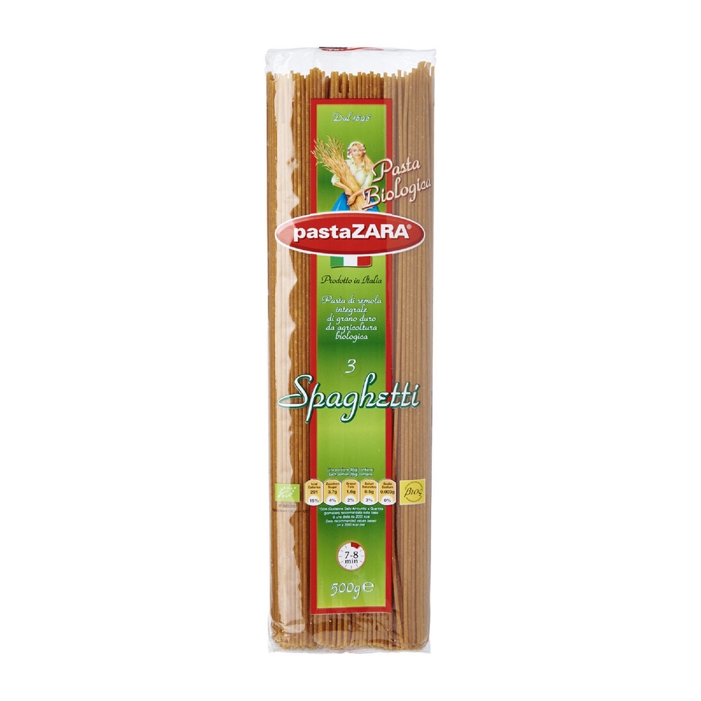 Pasta Zara Organic Zara Pasta Whole Wheat Spaghetti 500 RCM Wellness