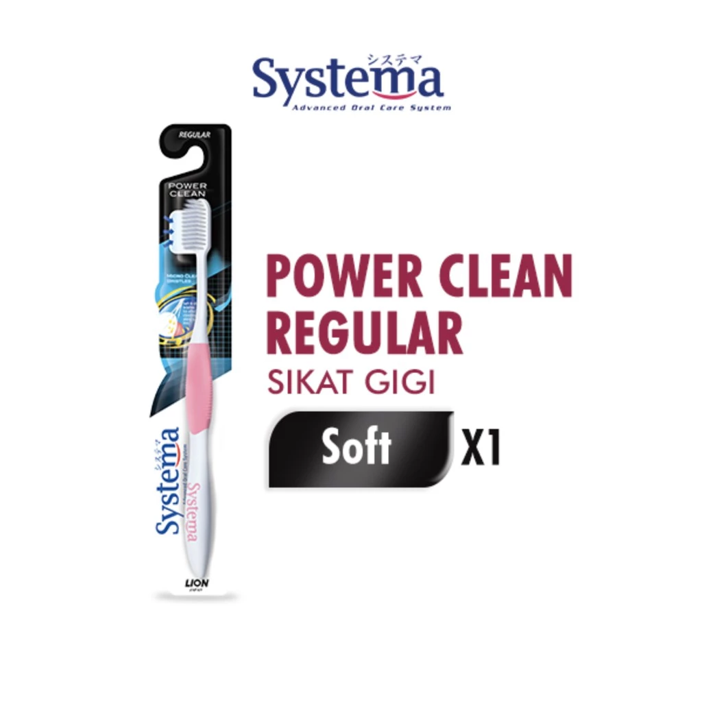 Systema Sikat Gigi Power Clean Regular Soft - Gambar 4