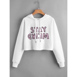 White crop sale top sweatshirt