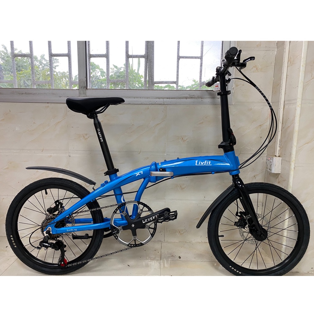 SG STOCK Free Installation Shimano 7 Speed Livfit Foldable Bicycle Bike folding bicycle Shimano 7 speed Shopee Singapore