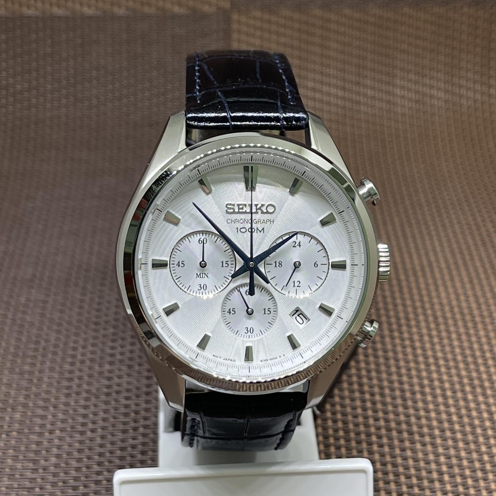 Seiko SSB291P1 Chronograph White Dial Analog Date Round Men s Watch Shopee Singapore