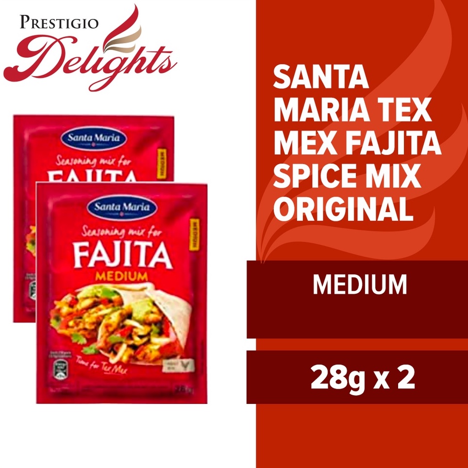 Santa Maria Fajita Spice Mix Original Medium 28g Bundle of 2 Shopee