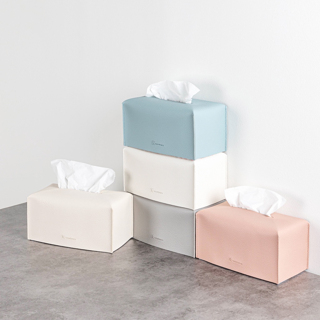 Rectangle Tissue Box Cover PU Leather Tissue Box Holder Case Car Office ...
