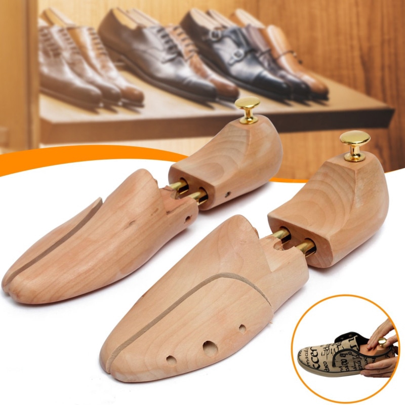 1 Pair Shoe Tree Wood Shoes Stretcher Wooden Adjustable Man Women Flats Pumps Boot Shaper Rack Expander Trees Size 35 46 Shopee Singapore