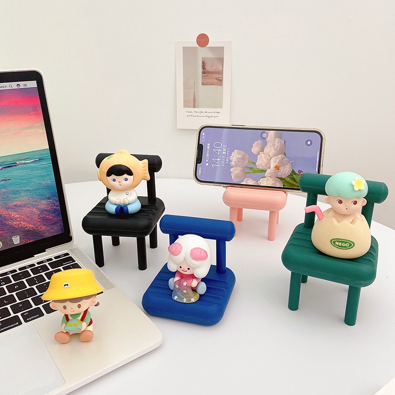 Creative Chair Phone Holder Multifunctional Tablet Phone Stand Portable Mobile Phone Holder