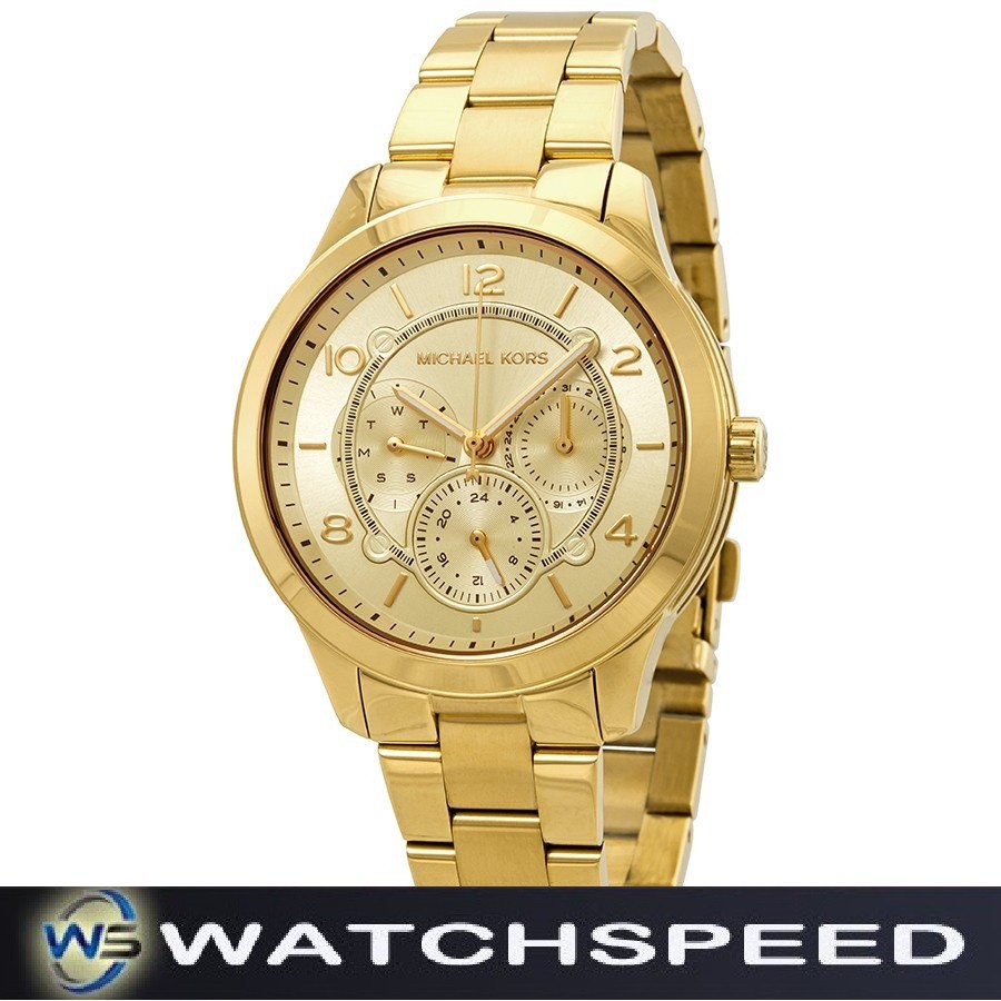 Michael Kors MK6588 Runway Gold Tone Stainless Steel Ladies Womens Watch Shopee Singapore