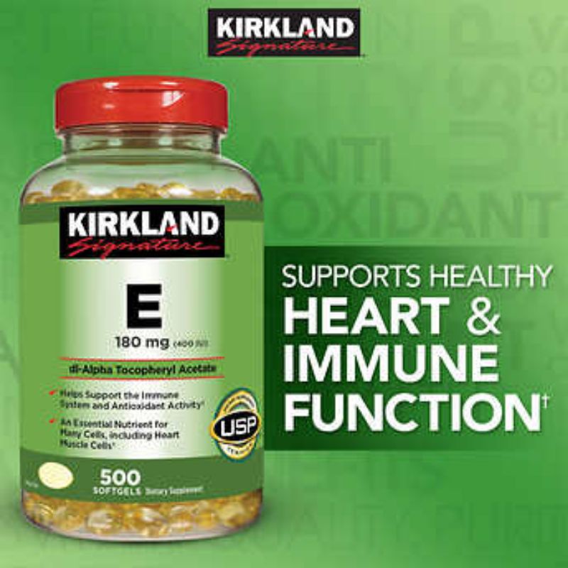 Kirkland Signature Vitamin E 400 IU(500 Softgels) Shopee Singapore