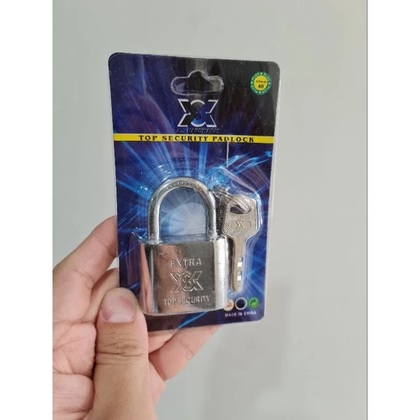Gembok Putih YSK Anti Maling 30mm 40mm Besi - Gambar 3