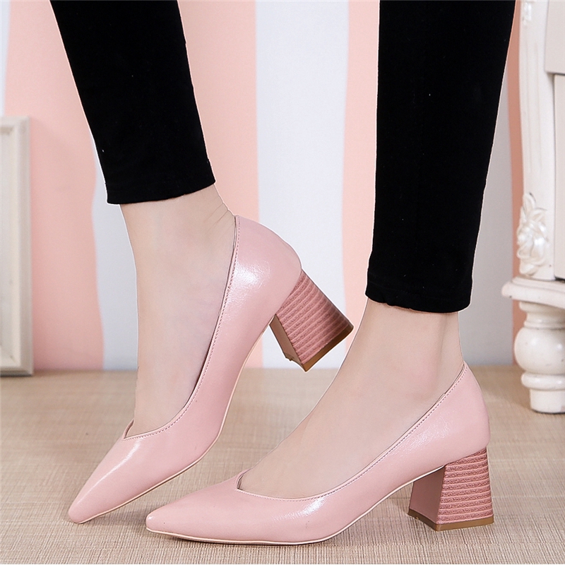 IELGY Work Shoes Female Black Professional Interview To Work Dressing Pointed High Heels Shopee Singapore