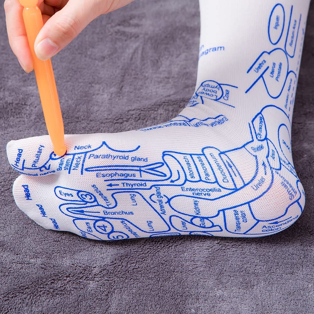Massage Socks, Reflexology Socks Precisely Printed with Reflexology