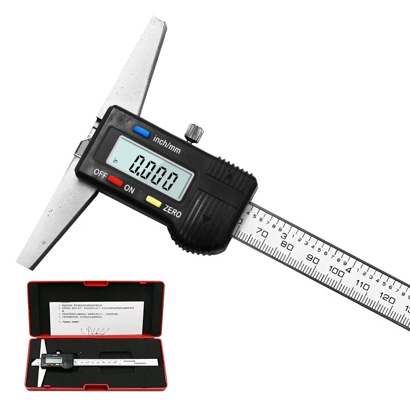 0 150mm 6 Inches Metric Imperial Digital Depth Vernier Caliper 