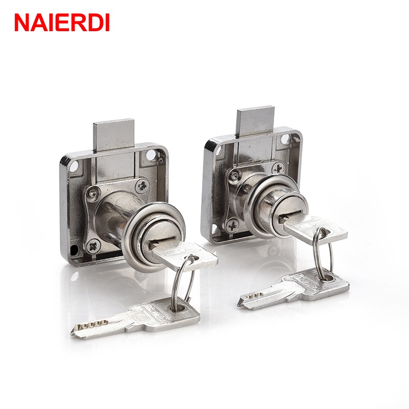NAIERDI 2 Pieces Drawer Lock Wardrobe Cabinet Cam Locks With 2 Keys ...