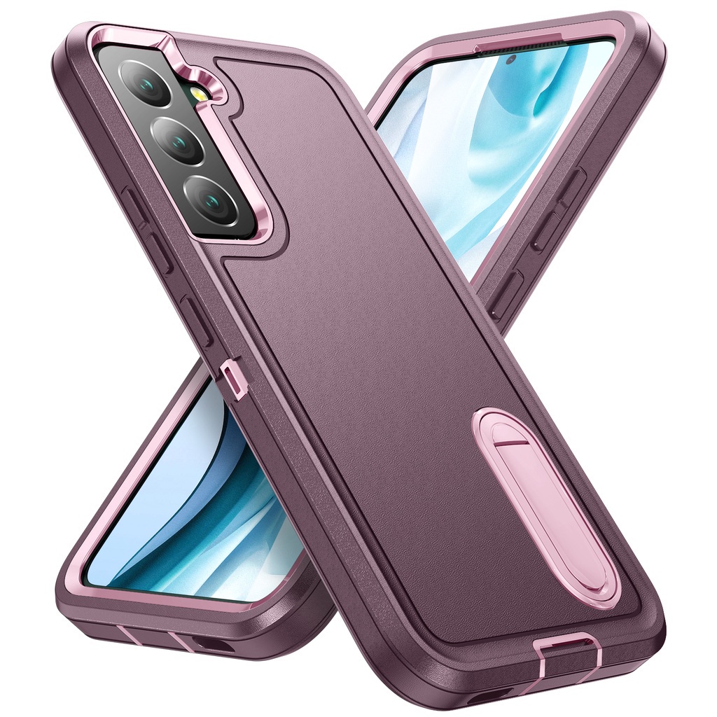 3 in 1 Heavy Duty Antifall Rugged Armor Case with Stand Holder for