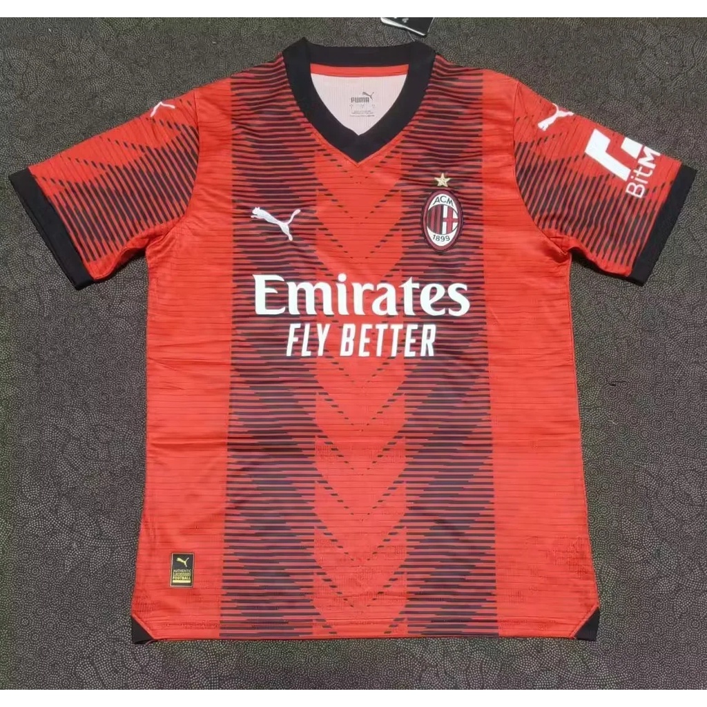 23/24 AC Milan Home Jersey Football Shirt | Shopee Singapore