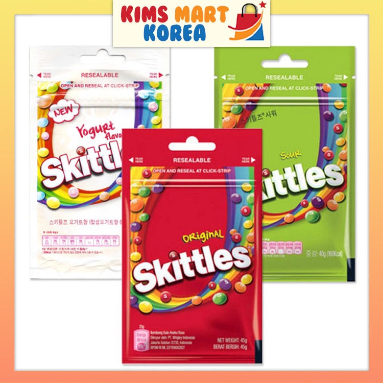 Mars Skittles Yogurt Korean Flavor, Original, Sour Chewy Candy 40345g