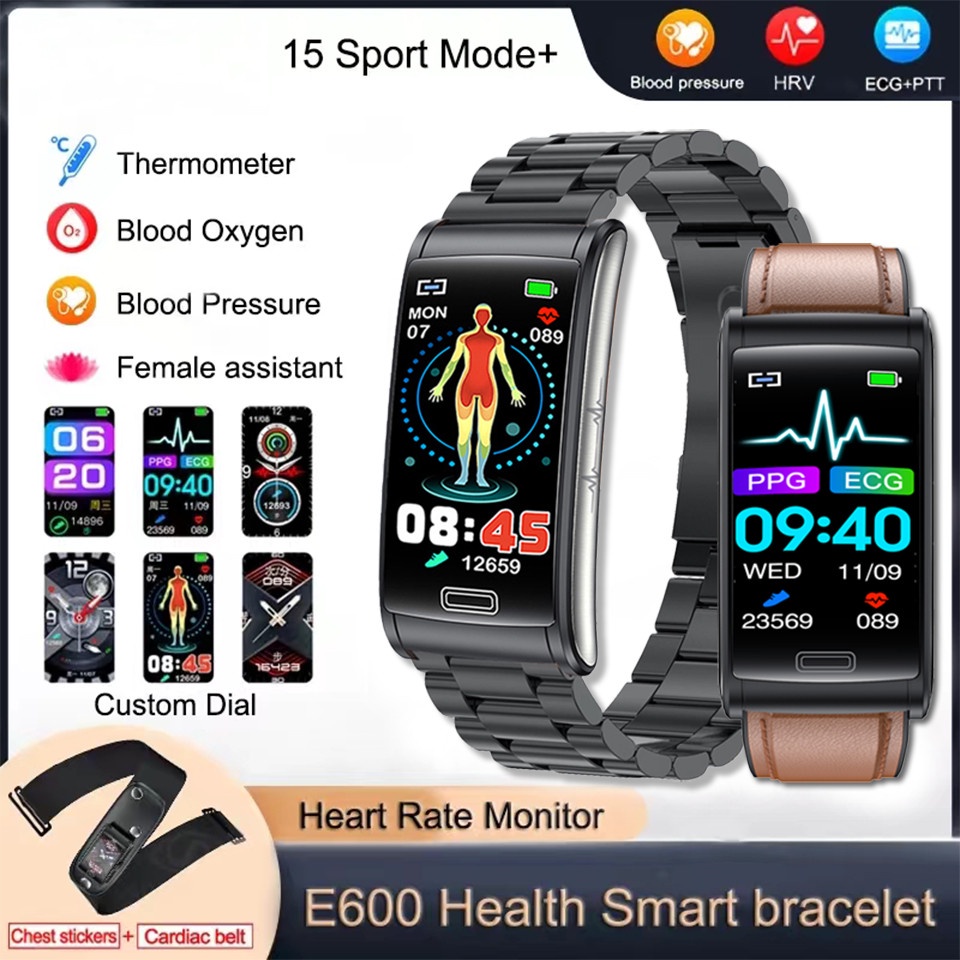 2023 New E600 Smart Bracelet Non-Invasive Blood Glucose IP68 Waterproof ...