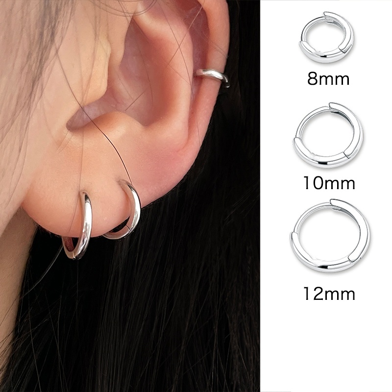 Mens 8mm deals hoop earrings