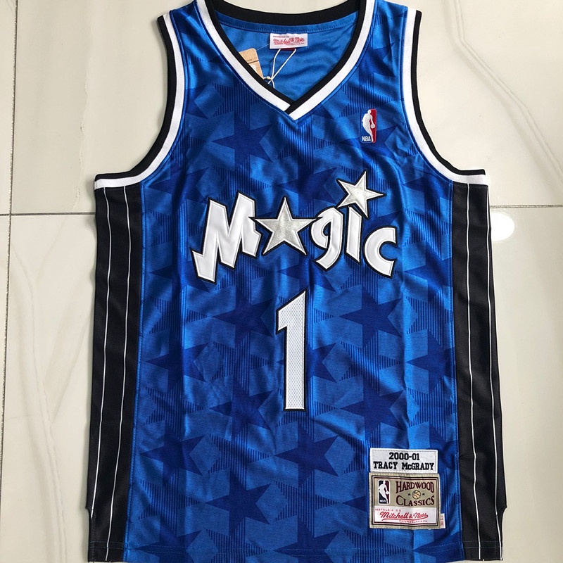 Full embroidered jersey NBA Orlando Magic No.1 Tracy McGrady basketball jersey Vest Shopee