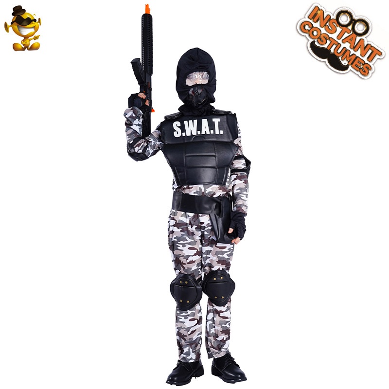 Boys Girls Special Forces Soldier Costume For Child Kids Army