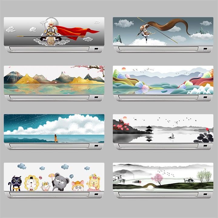 Hanging Air Conditioner Sticker Refrigerator European Decorative ...