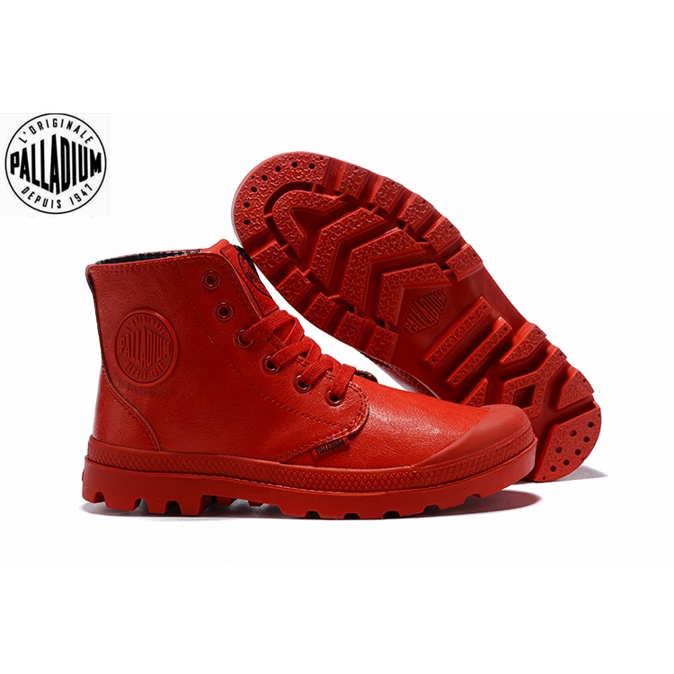 Red hot sale palladium boots