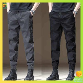 2023 New Men's Strap Jeans Fashion Elastic Cotton Denim Harlan