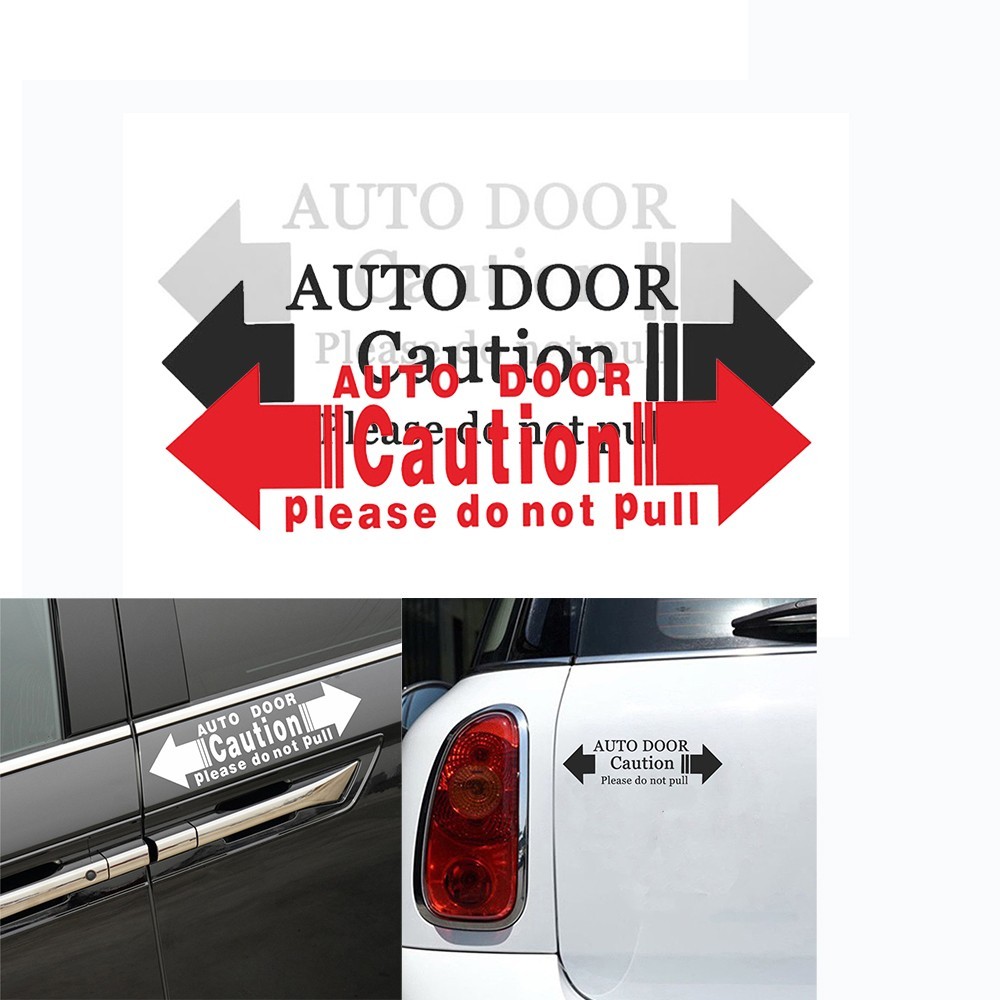 [SG]Automatic Door Hint Caution Please Do Not Pull Decal Car Sticker ...