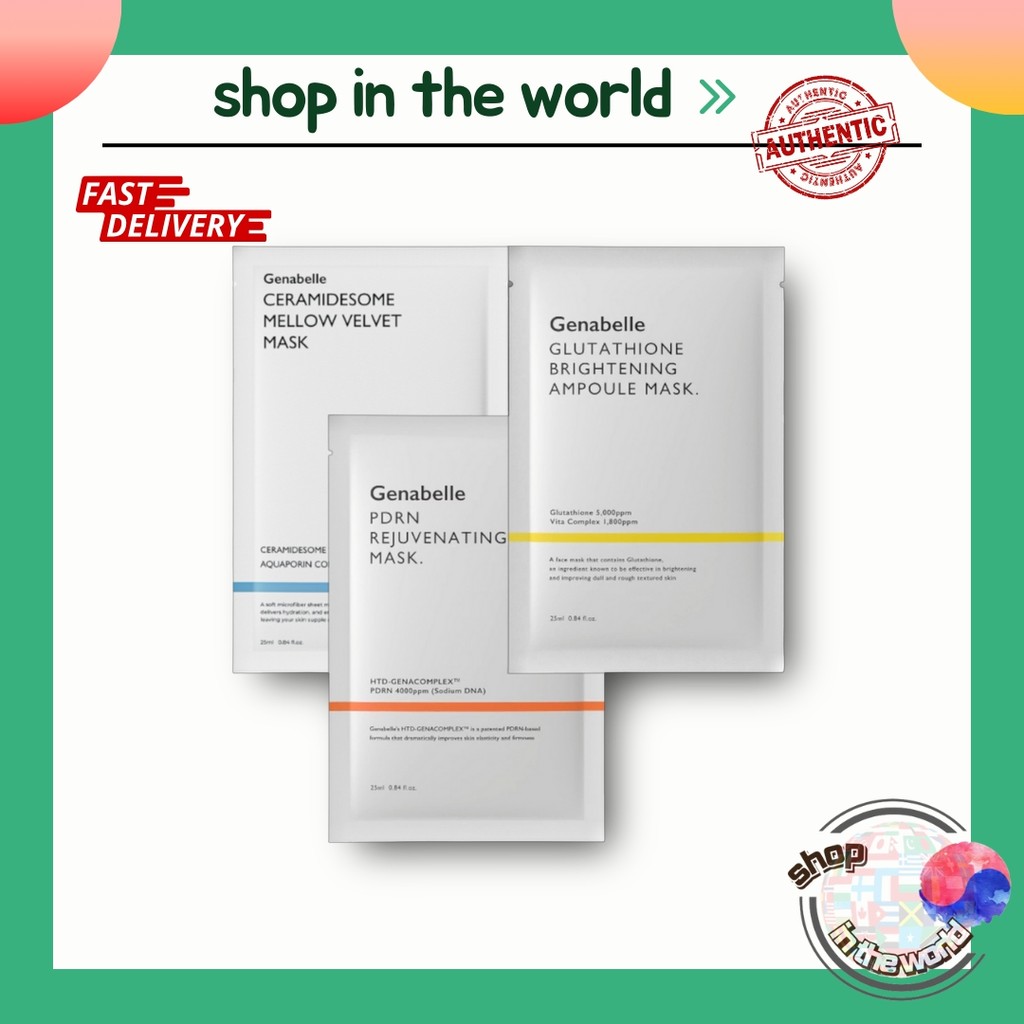 Genabelle Mask Series ( Pdrn Rejuvenating Mask / Glutathione Ampoule ...