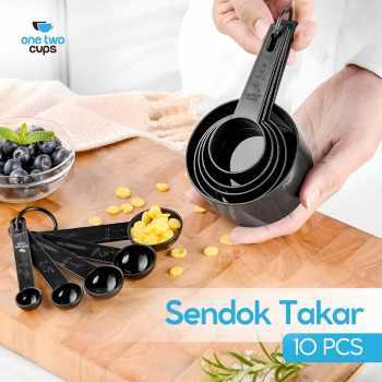 Set Sendok Takar Ukur Cup Measuring Spoon 10 PCS One Two Cups
