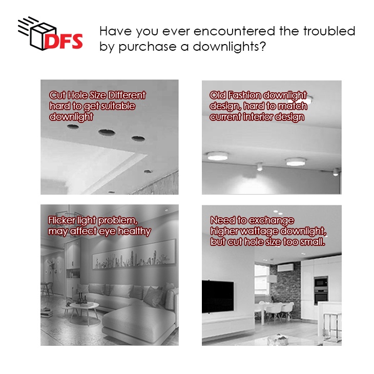 DFS Led Light Downlight 2 Years Warranty 4PCSDownlight 15W / 8W ...