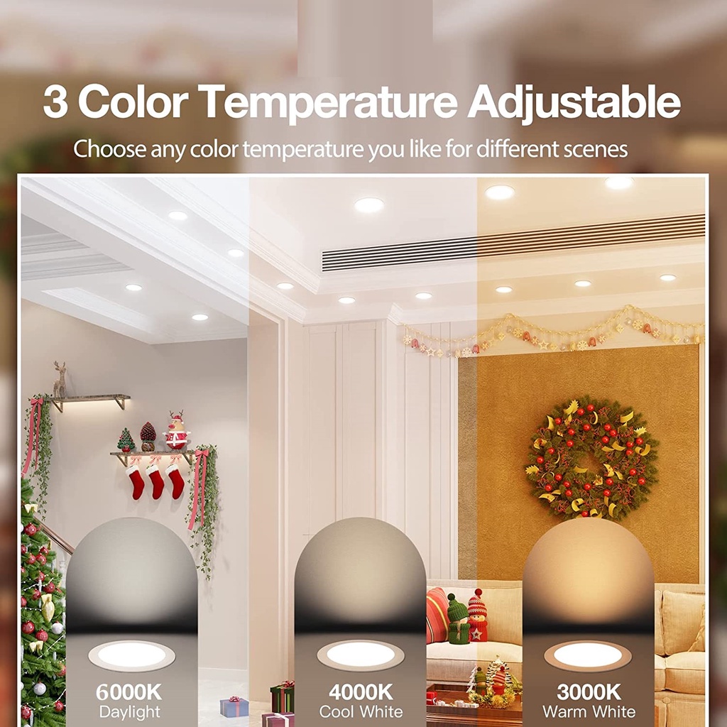 LED Glass Frame Downlight Ceiling Panel Light Tricolour 6W/9W/12W/18W ...