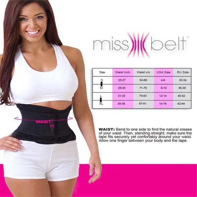 MISS BELT ADJUSTABLE WAIST TRIMMER WAIST TRAINER BELT WOMEN SLIMMING SHAPEWEAR BELT READY STOCK Shopee Singapore