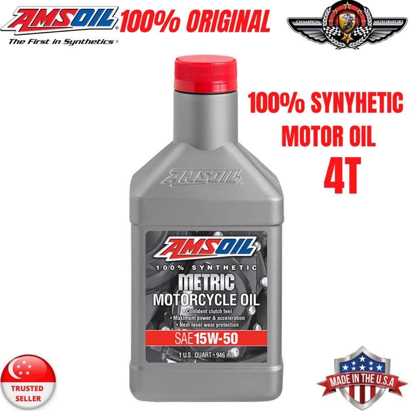 AMSOIL Metric 4T 15W50 Motor Fully Syn Engine Oil (Made in USA 🇺🇸