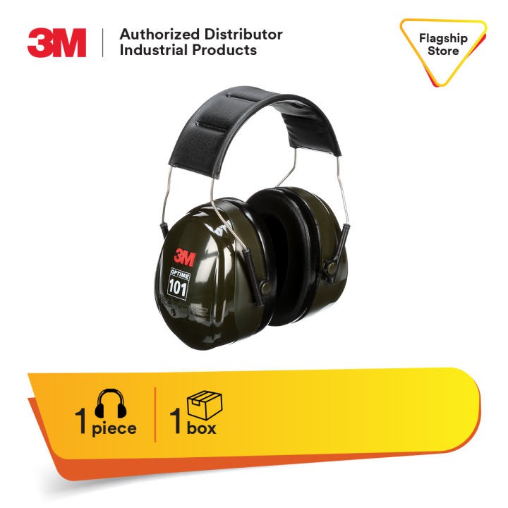 3M Peltor Optime 101 Over-the-Head Earmuffs, Hearing Conservation H7A ...