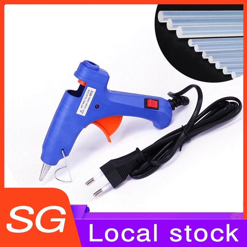 20W Hot melt glue electric miniature household tool gun gun with 7mm * 100m glue stick and热熔枪