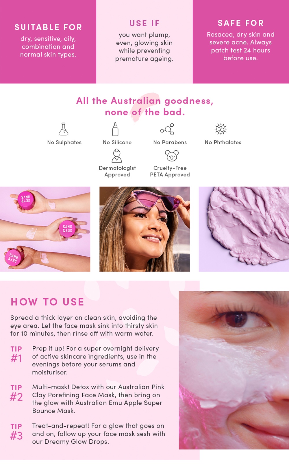 Sand & Sky Australian Glow Berries Super Bounce Mask Shopee Singapore