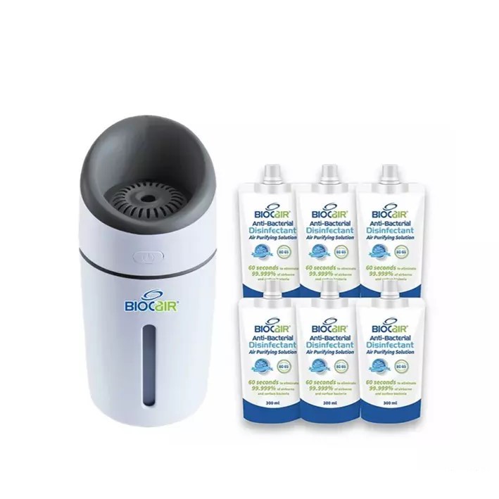 Biocair Ultimate Automobile Aerial Disinfection Bundle (1x Machine + 6x 300ml Disinfectant Solution) *Car Air Purifier*