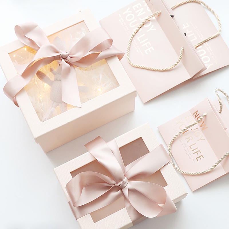 Doorgift Gift Paper Box, Paper Gift Boxes with Ribbon for Wedding ...