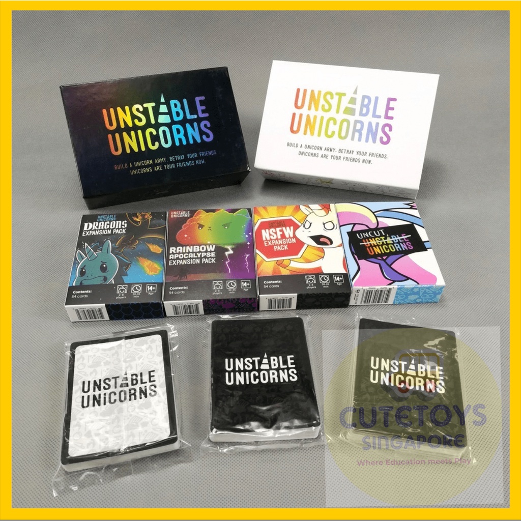 [SG STOCKS] Unstable Unicorns Card Game and Expansion Pack Board Game ...