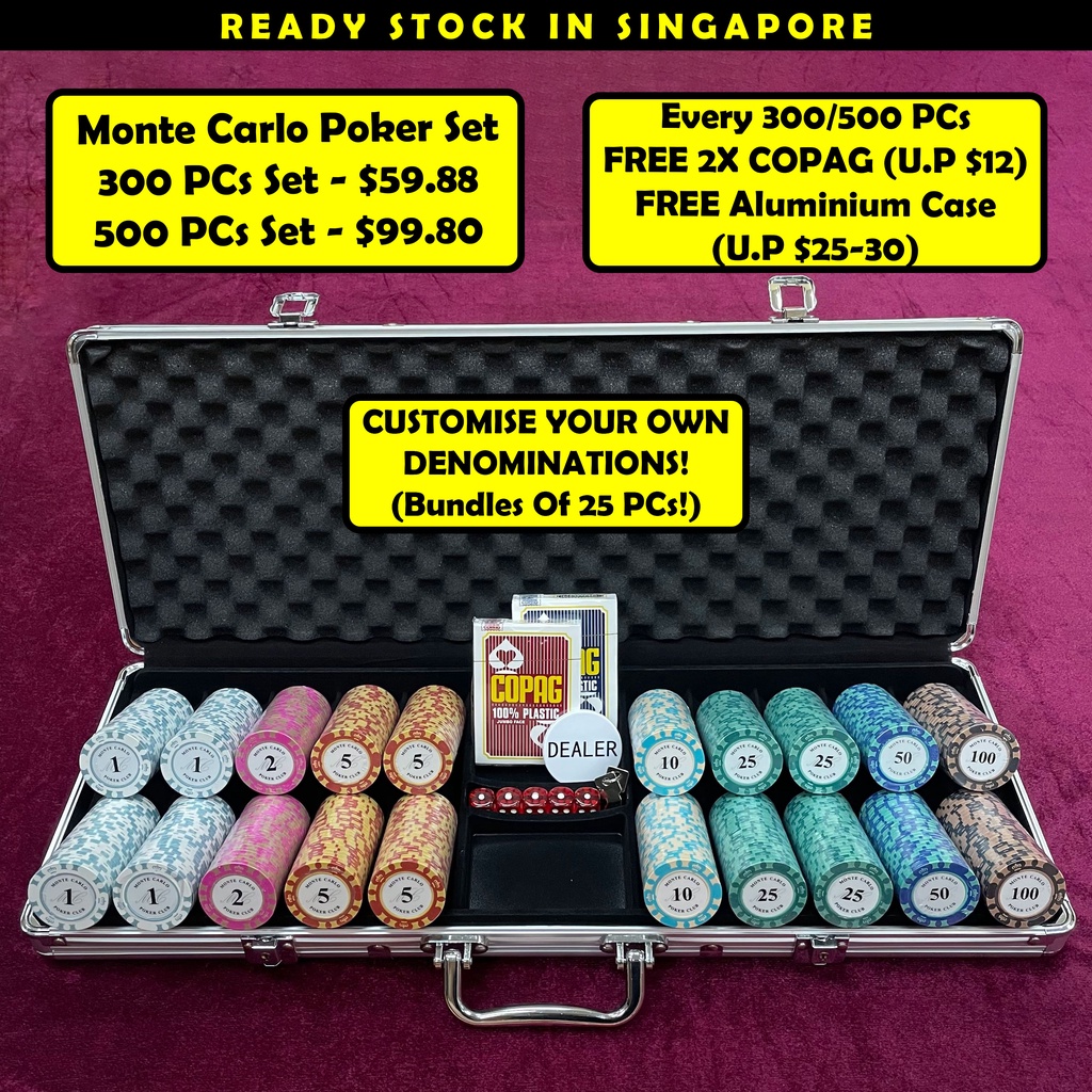 [LOCAL EXPRESS] Monte Carlo Poker Chips Poker Chip Set / Mahjong Chips