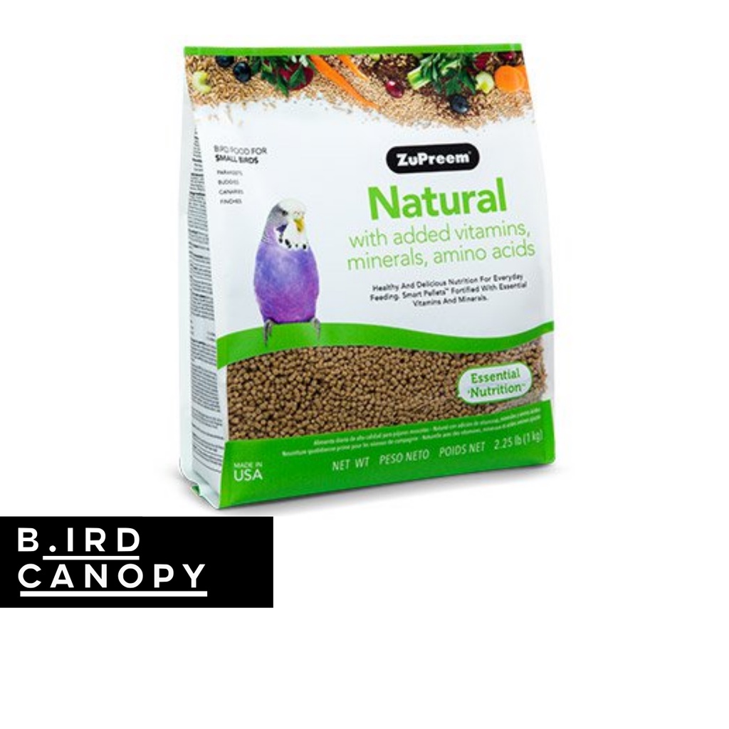ZuPreem Natural Small Natural Vitamins, Minerals Small Bird Budgie
