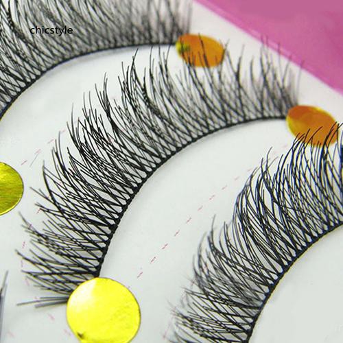 CCS_10 Pairs Makeup Beauty False Eyelashes Extension Long Thick Cross ...
